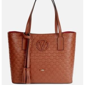 Valentino Soho Leather Logo Tote